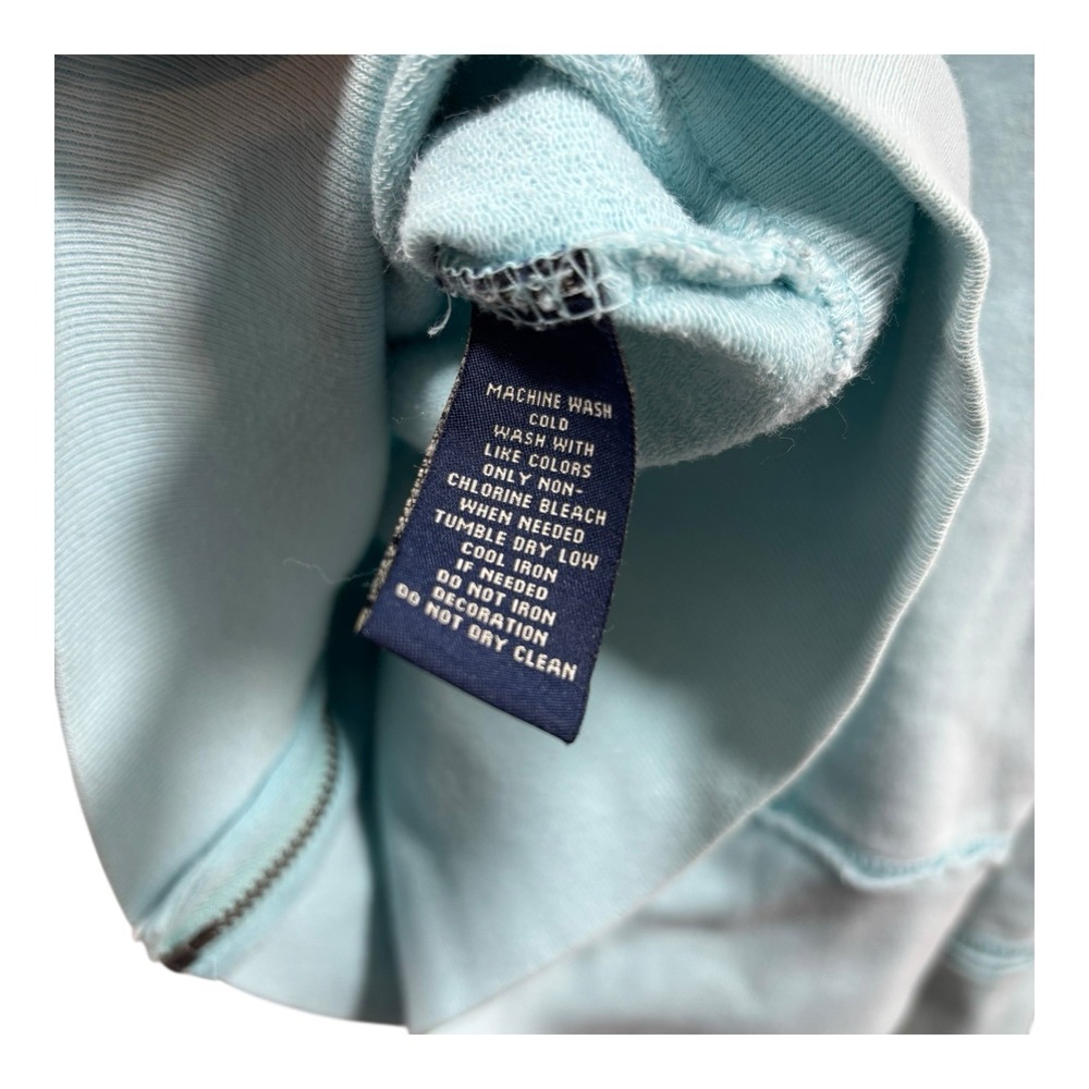 Polo‎ Ralph Lauren Hoodie Womens Large Aqua Blue Full Zip Pockets Embroidered - Picture 4 of 8